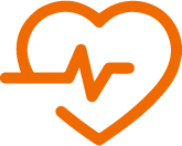 Logo de coração pulsando