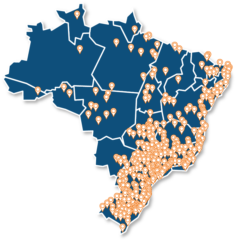 mapa de onde o sgg esta presente no brasil